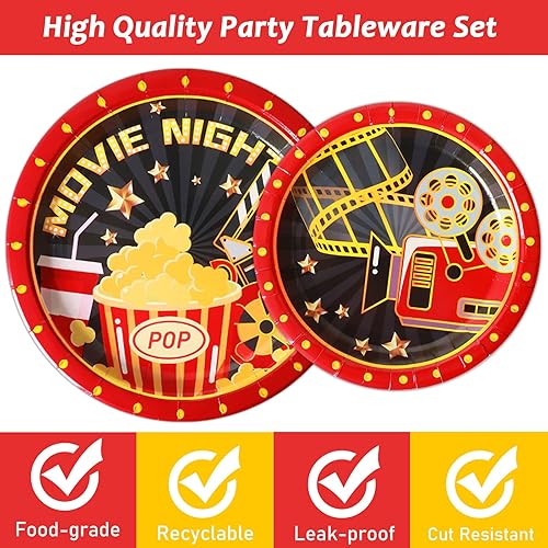 Miniatura 25 de gisgfim 96 piezas de suministros de fiesta de cumpleaños de pollo, platos de papel, servilletas de fiesta temática de pollo, decoraciones