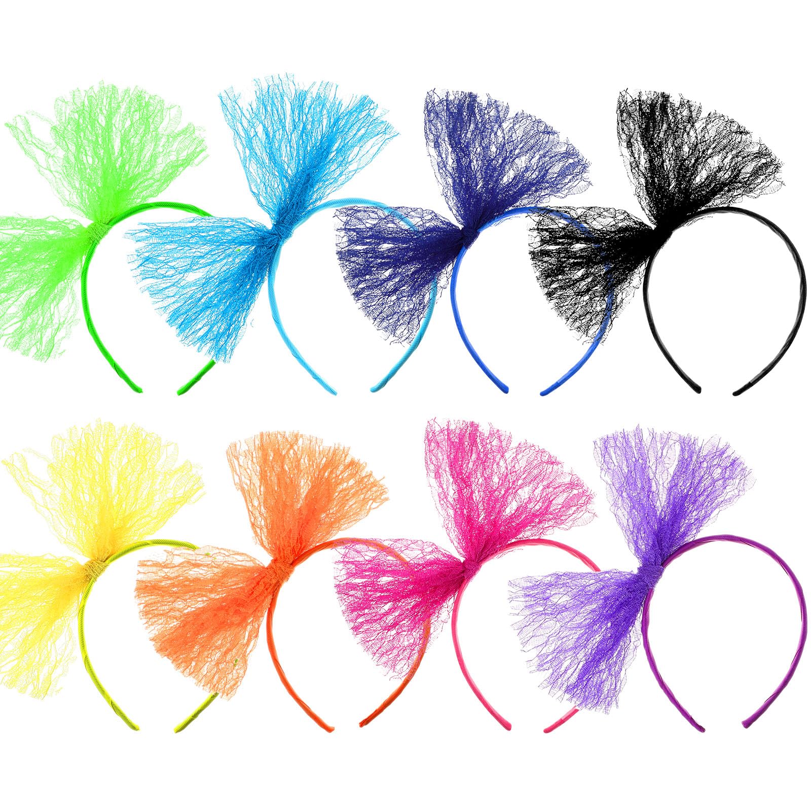 NEW 80's Neon Coloured Headbands, Eighties 1980s 80s Rewind Festival Fancy Dress
