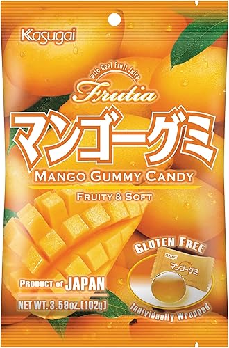 Kasugai Gummy Candy, mango, bolsas de 3.59 onzas (paquete de 12)