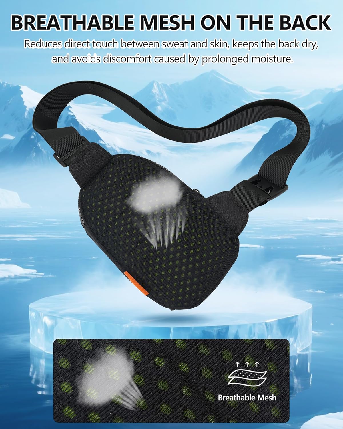 Peicees Sportswear Essentials Small Crossbody Bag for Men Women Mini Sling Bag Travel Running Phone Daypack Cross Body Shoulder Bags, Black - Image 5