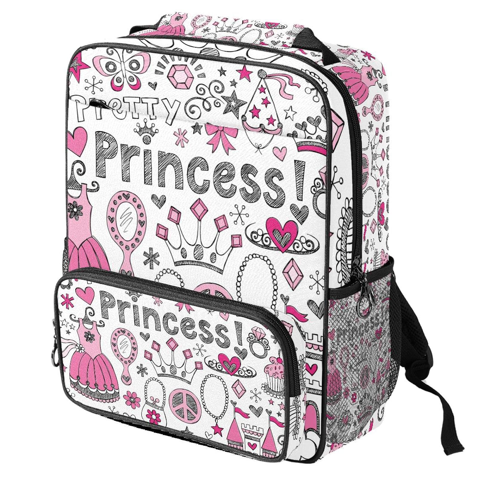 Sac à dos ordinateur portable anti-choc avec imprimé princesse - 8