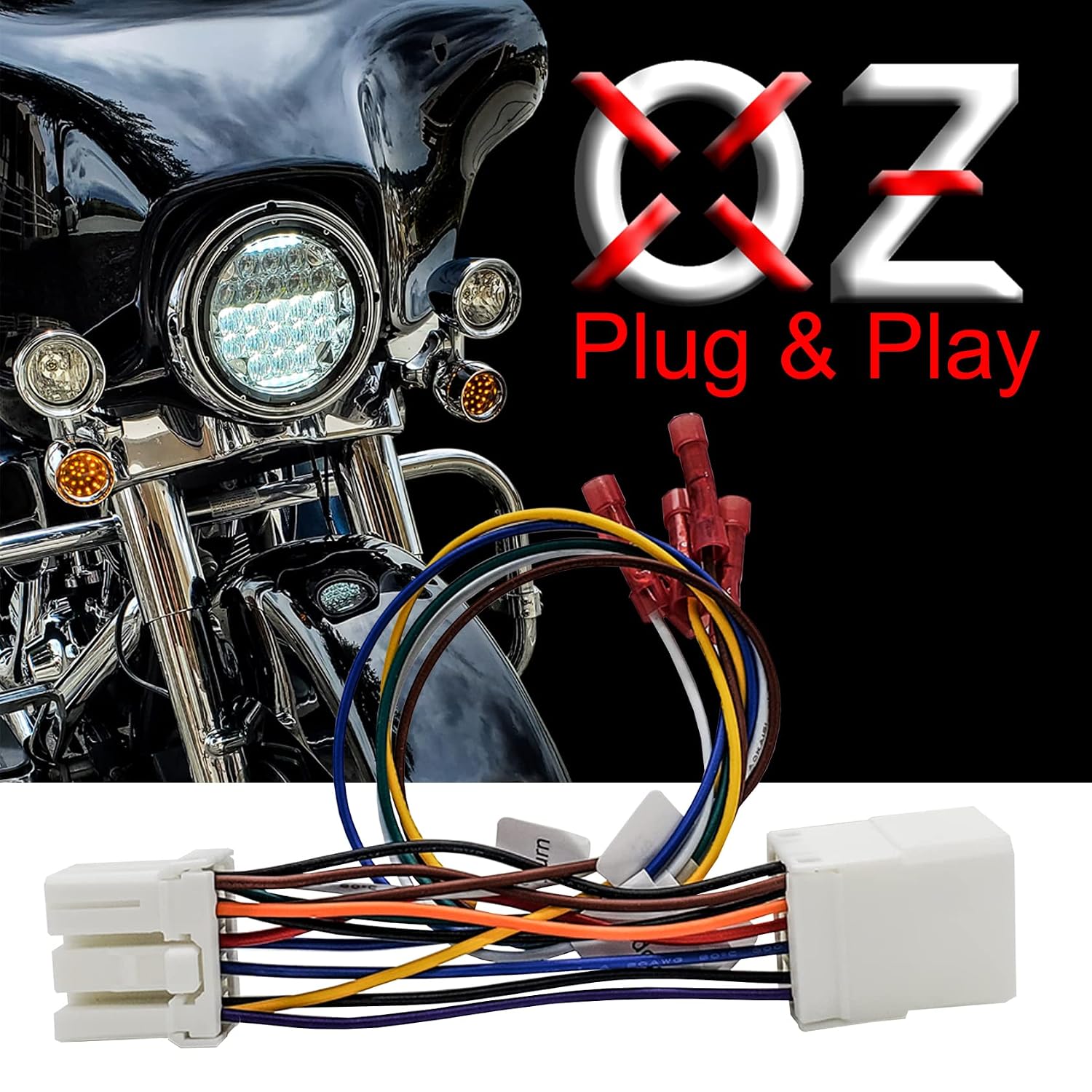 Wiring Harness Tap for Motorcycle Accessory Trailer Accent Fog Turn Signal Running Brake Compatible with Harley Tour Pack LED Lights