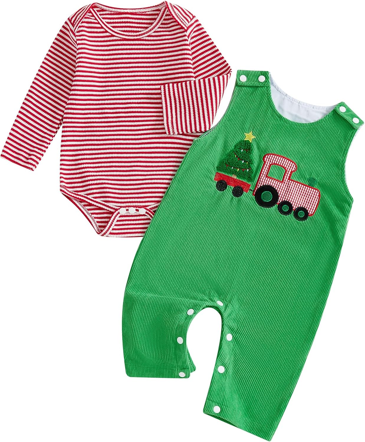 Baby Boy Christmas Outfit Long Sleeve Gentleman Shirt Onesie Gingerbread Overalls Set Newborn Romper Winter Clothes