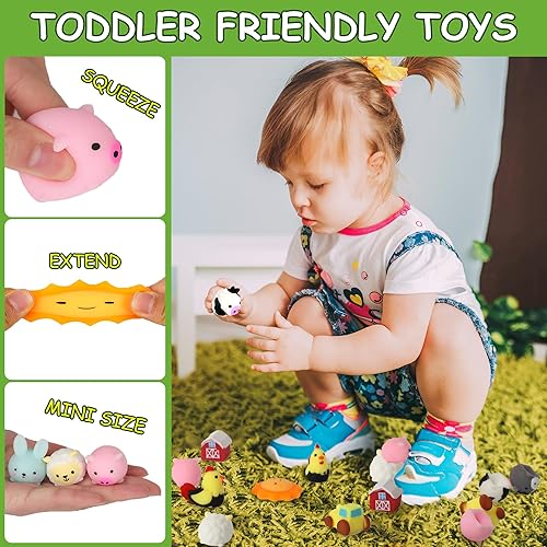 Miniatura 3 de 36 piezas de animales de granja Mochi Squishy Toys Stress Squishy Juguetes para niños recuerdos de fiesta