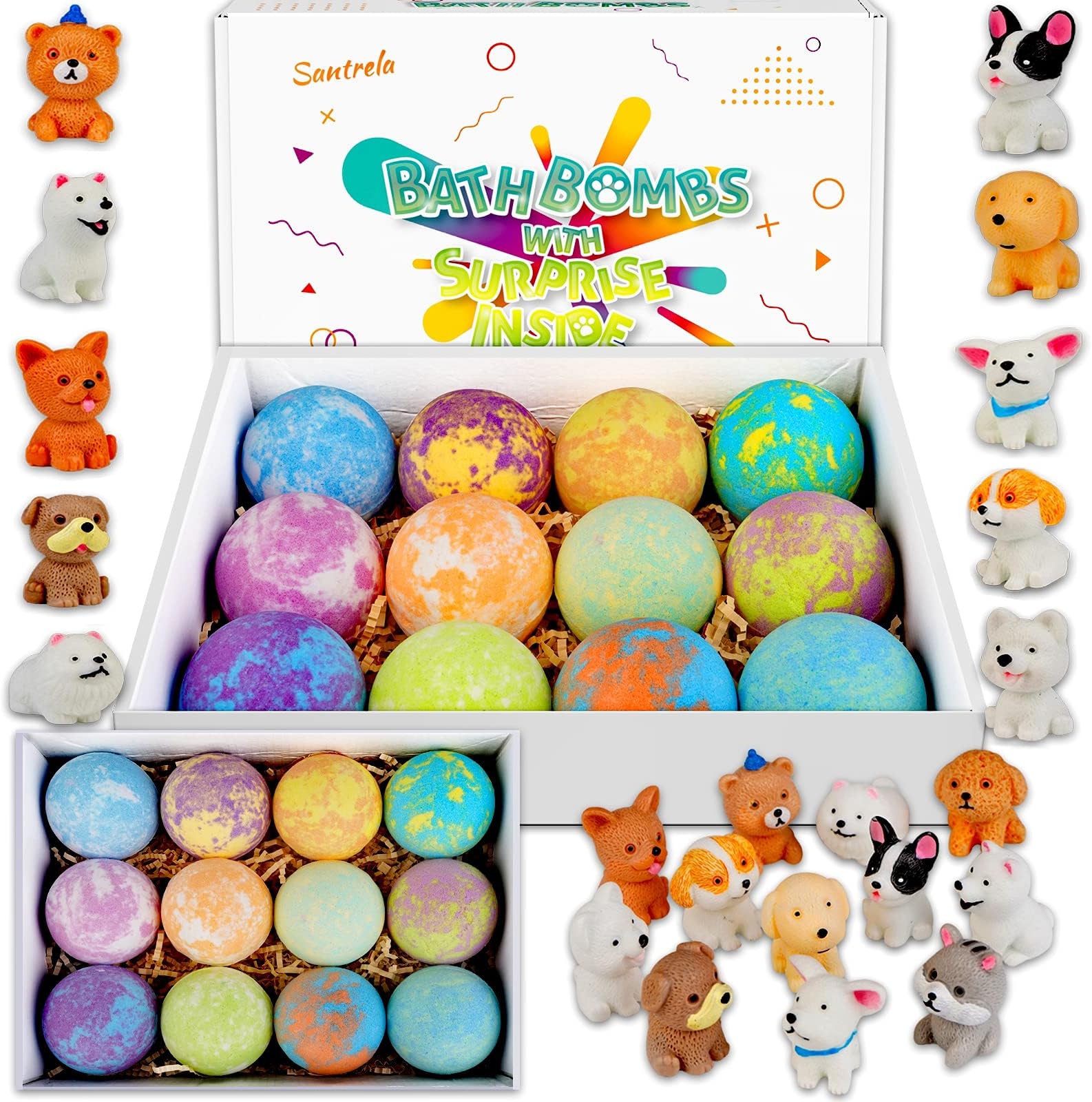 Bath Bombs for Kids with Toys Inside for Girls Boys Lisotera 12Pcs Bulk Large Size