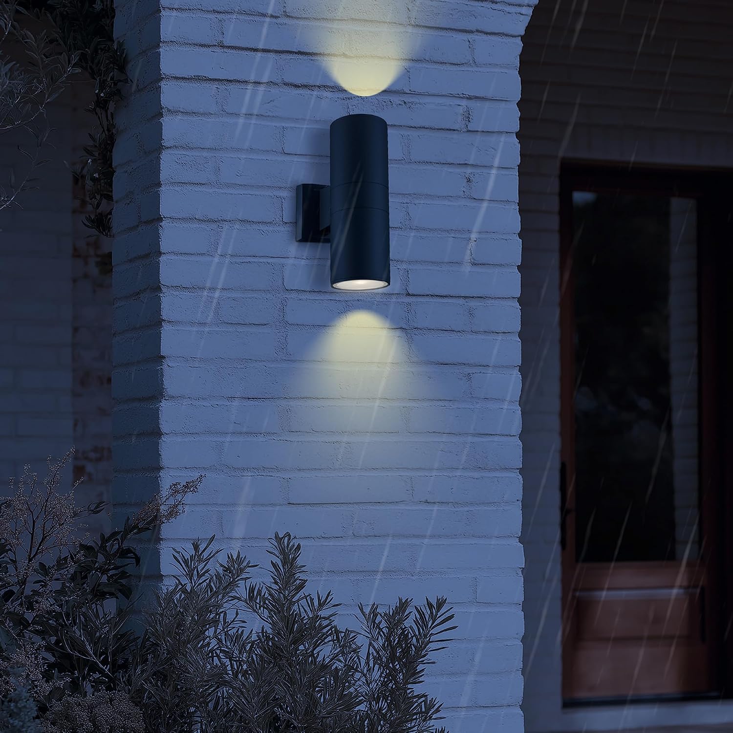 Asher Hamilton AHODW-503BK 10 Inch Axis Outdoor Wall Light | Integrated LED 8 Watt | 636 Lumens | Dimmable 3000K | Wet Rated for Outdoor Use | Modern Exterior Wall Fixture | Black Finish