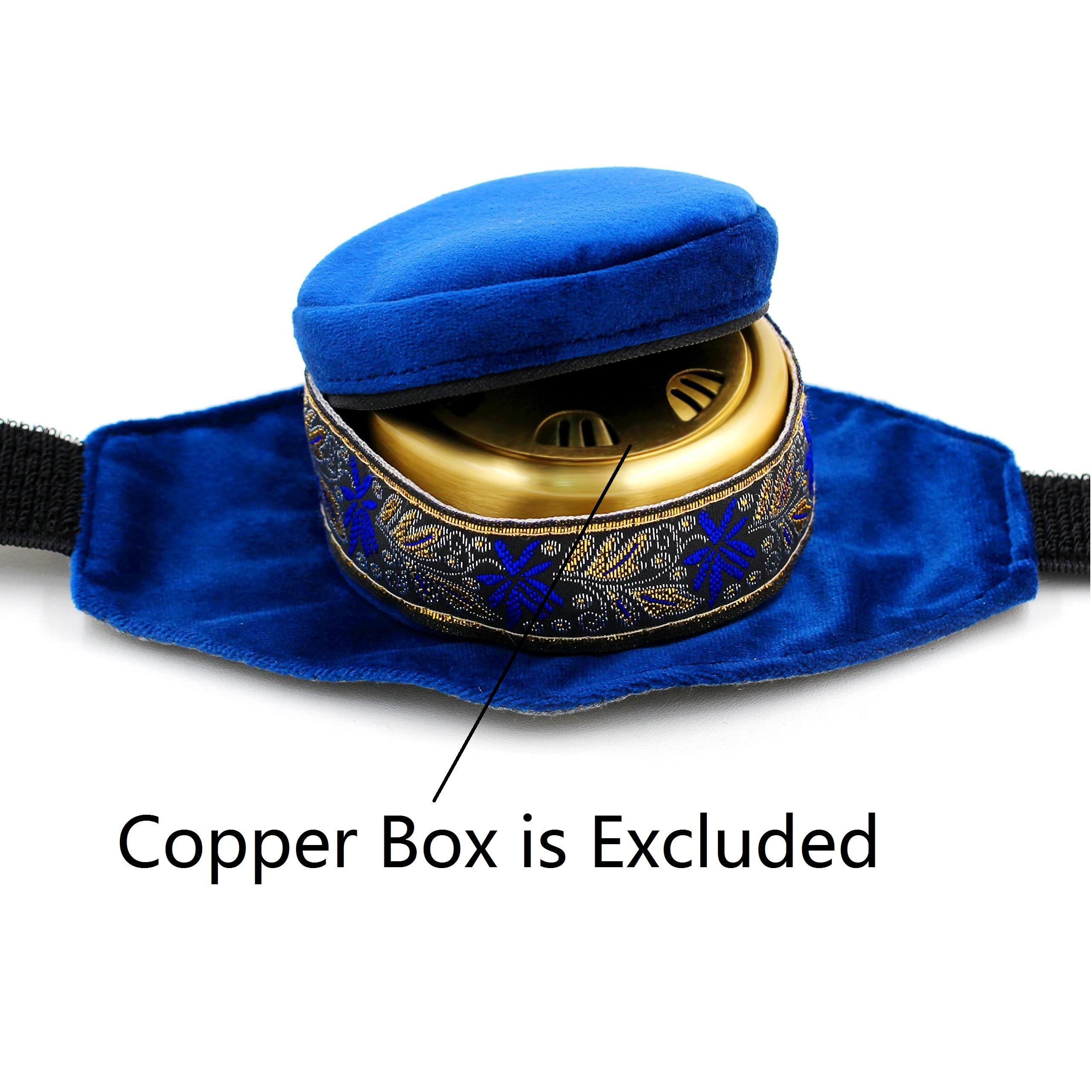 Premieun Quality Blue Cloth Bag Portable Moxibustion Treatment Tool Therapy Bag Y4370 (Cloth Bag Only, No Copper Box)