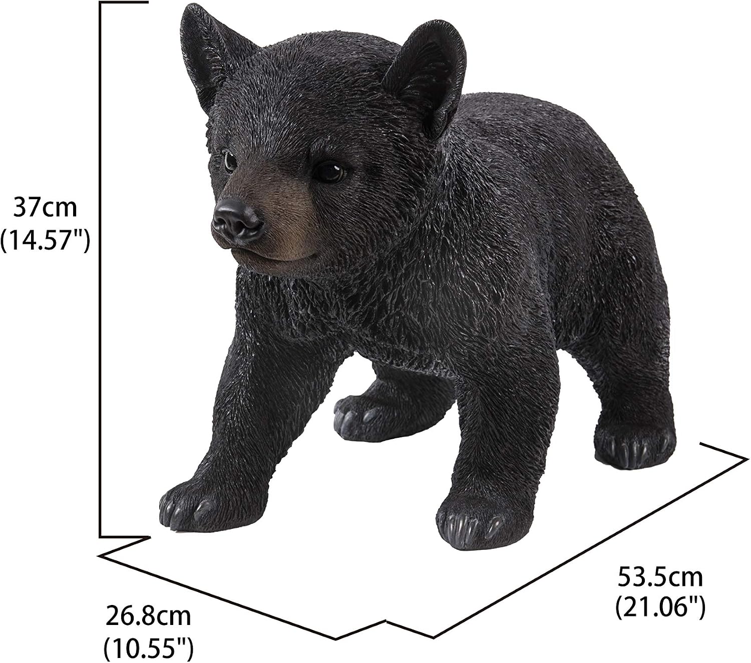 Hi-Line Gift Ltd Black Bear Cub Walking Statue