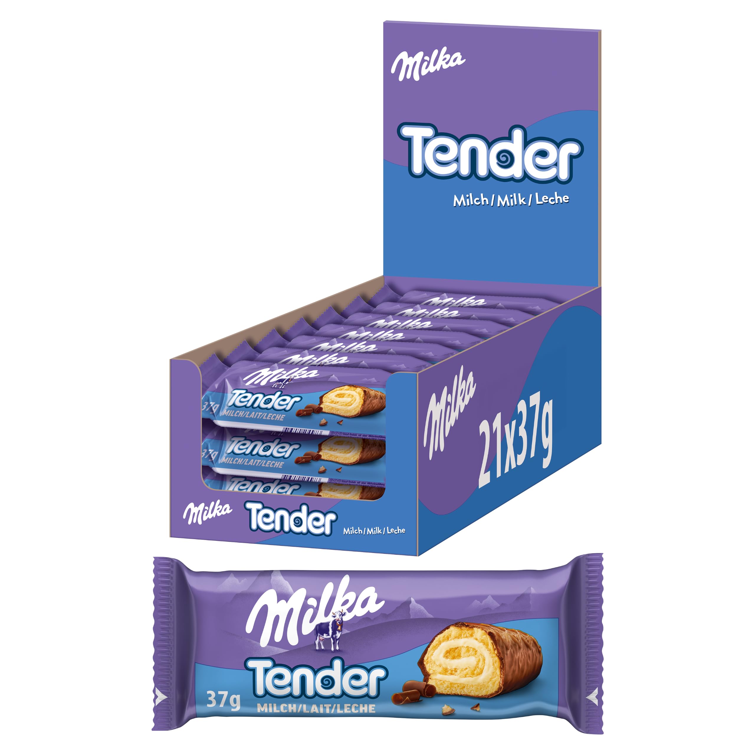 Milka Tender Milch, 37 g (21er-Pack)