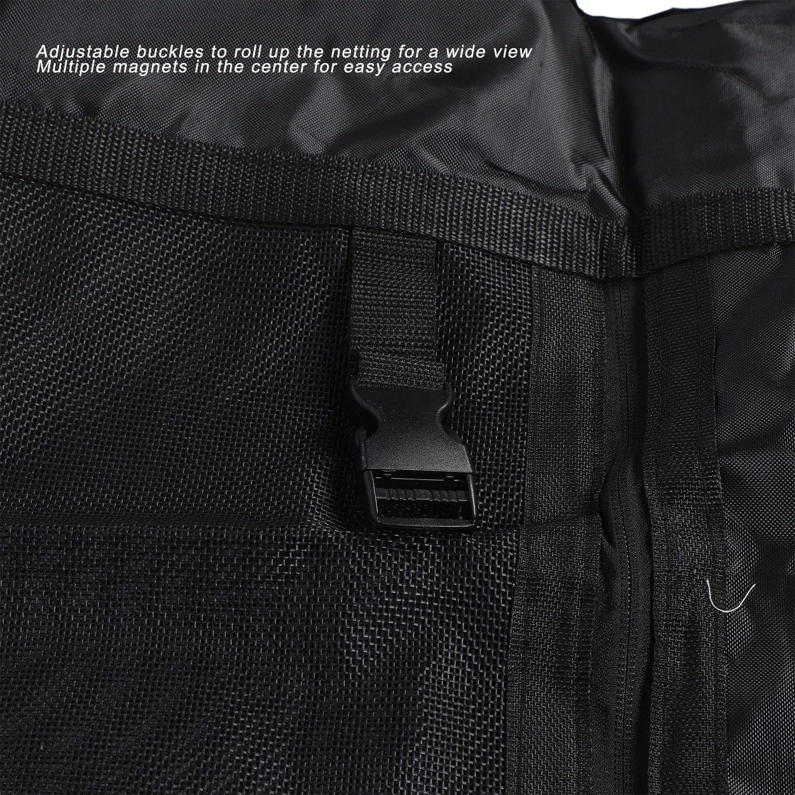 Luqeeg Moustiquaire Magnétique Pliable en Tissu maillé Respirant pour Fourgonnette, Fermeture éclair 420 DPA, Idéale pour Les Portes Coulissantes de Fourgonnettes, Le Camping et Les