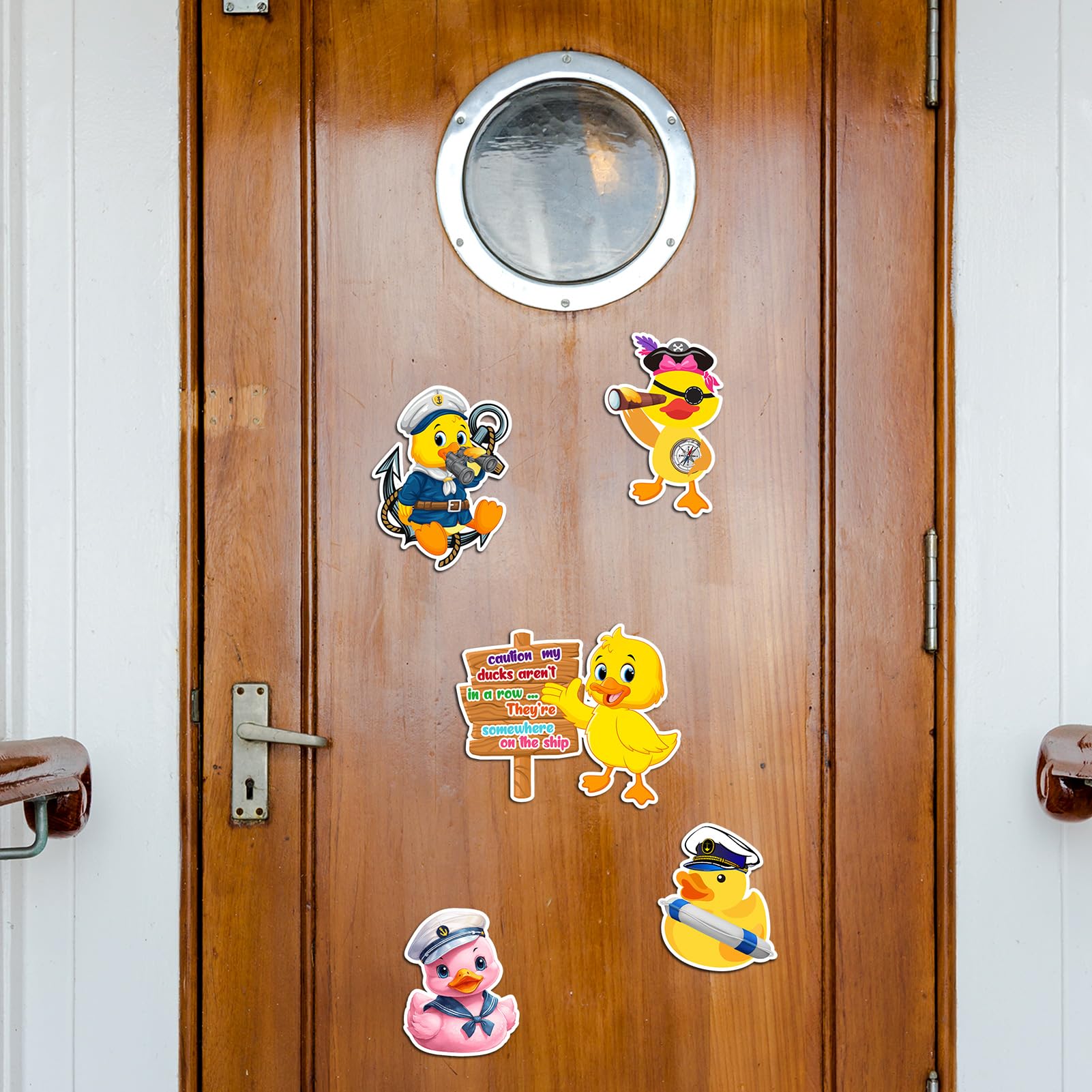 XLSXEXCL 8-Pack Duck Cruise Door Magnet Decorations - Fun Themed Magnets For Cruise Cabin, Car, Fridge