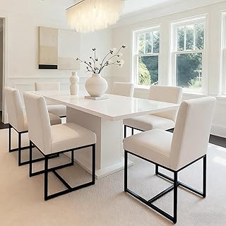 12 No Couch Living Room Ideas for Minimal Open Stylish Layouts 92 HNY Century Modern Dining Chairs Set of 6, Linen Fabric Kitchen & Dining...