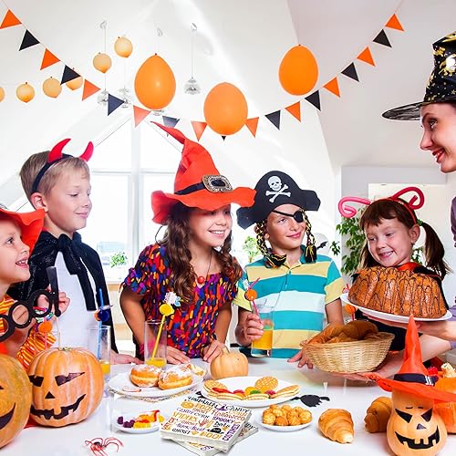 Miniatura 6 de 100 servilletas de papel de Halloween, servilletas desechables de calabaza de Halloween, divertidas servilletas de cóctel de Halloween de 2 capas,
