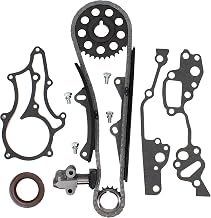 CNS (96 Links - Single Row) HD Heavy Duty Timing Chain Kit (2 HD Metal Steel Guide Rails & Bolts) Compatible with 85-95 Toyota 2.4L 4Runner Pickup Celica 4-Cylinder 22RE 22REC 22RTEC