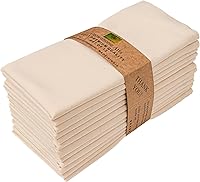 Vista 9 de Set de 12 servilletas de tela de 85% algodón y 15% lino para uso diario de tamaño grande, servilletas especiales de Pascua con esquinas ingletadas