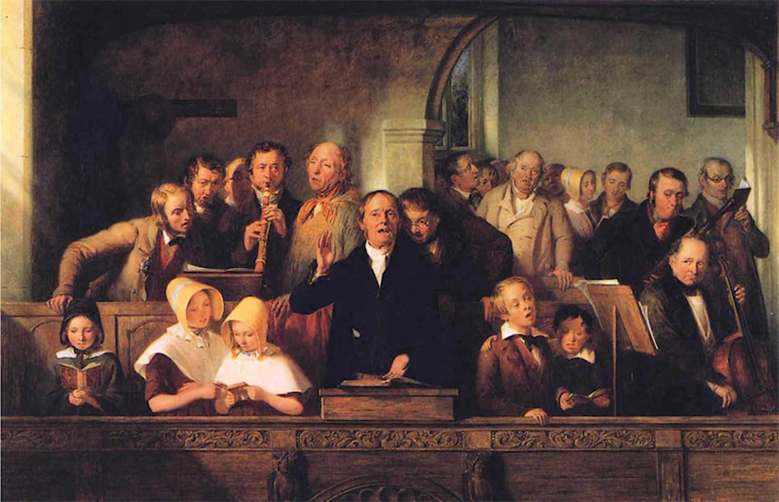 POSTERIIk Vintage Art Print Images Pictures Print the Village Choir by Thomas Webster Modern Colour Posters for Office Home Decor 60x90cm