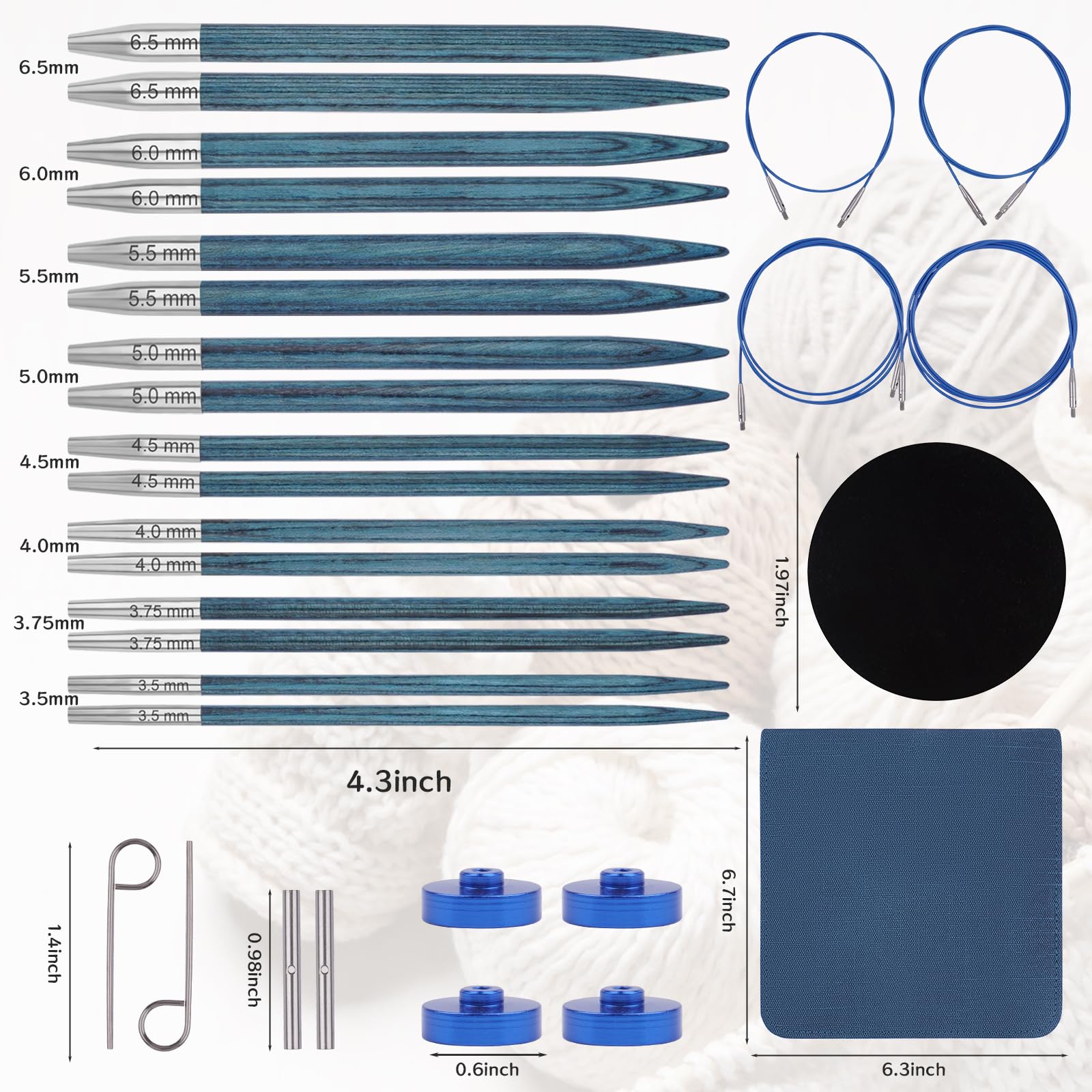 BsHooker Interchangeable Knitting Needles Set -2 BsHooker Interchangeable Knitting Needles Set -2