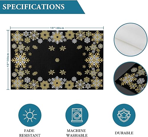 Vista 858 de Juego de 6 manteles individuales rojos para el día de San Valentín, diseño de corazón de San Valentín, resistentes al calor, lavables, manteles