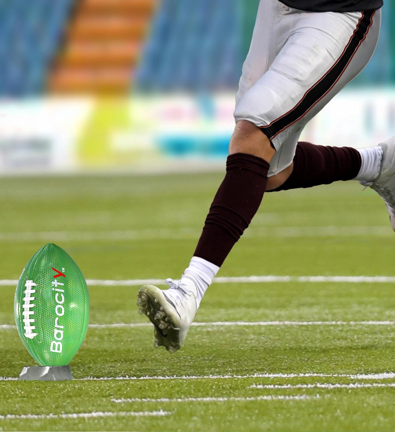 Football Premium Boy and Girl Official Match Ball with Reflective Iridescent Rainbow Hex Pattern, Durable Indoor, Outdoor, Training Practice Game Playtime