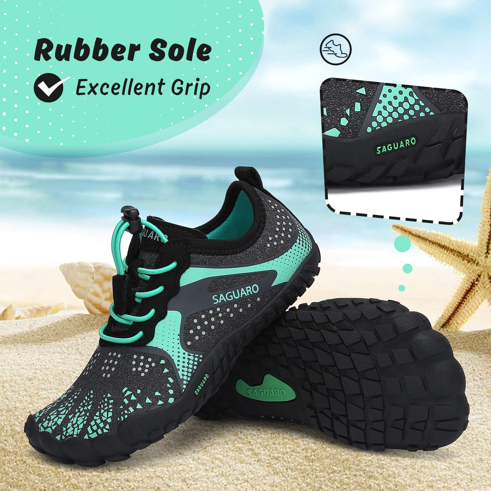 SAGUARO Niños Calzado Descalzos Zapatillas de Trail Niñas Transpirables Minimalistas Zapatillas de Deporte, 24-36 EU — view 6