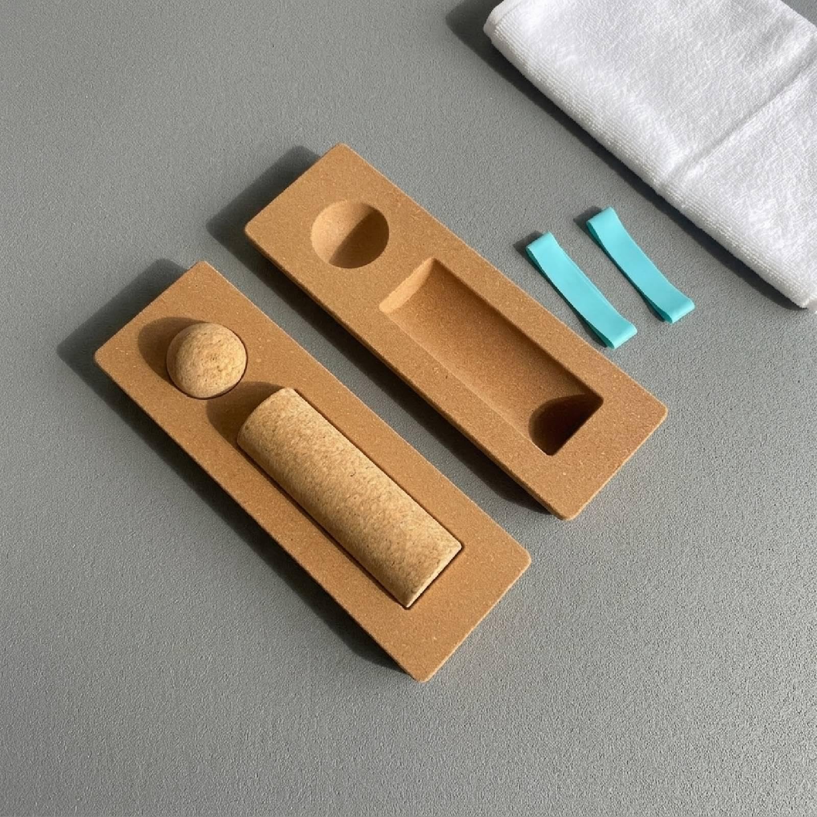 Balance Board Set Tavola Equilibrio Allenamento Roller Massaggio Ball Rafforzatore Piedi Materiale Silicone Funzione Antiscivolo Adatto Ad