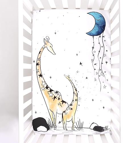 Miniatura 3 de JumpOff Jo Sábana bajera ajustable para cuna (24 x 38 x 5 pulgadas) - Se adapta a colchones y tapetes portátiles para cunas, corrales y corralitos -