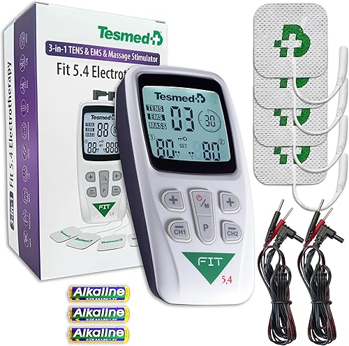 Vista 9 de TESMED Fit 5.8: Estimulador muscular para EMS, TENS, Masaje (3 funciones en 1), 22 programas, 6 de los cuales son personalizables, ideal