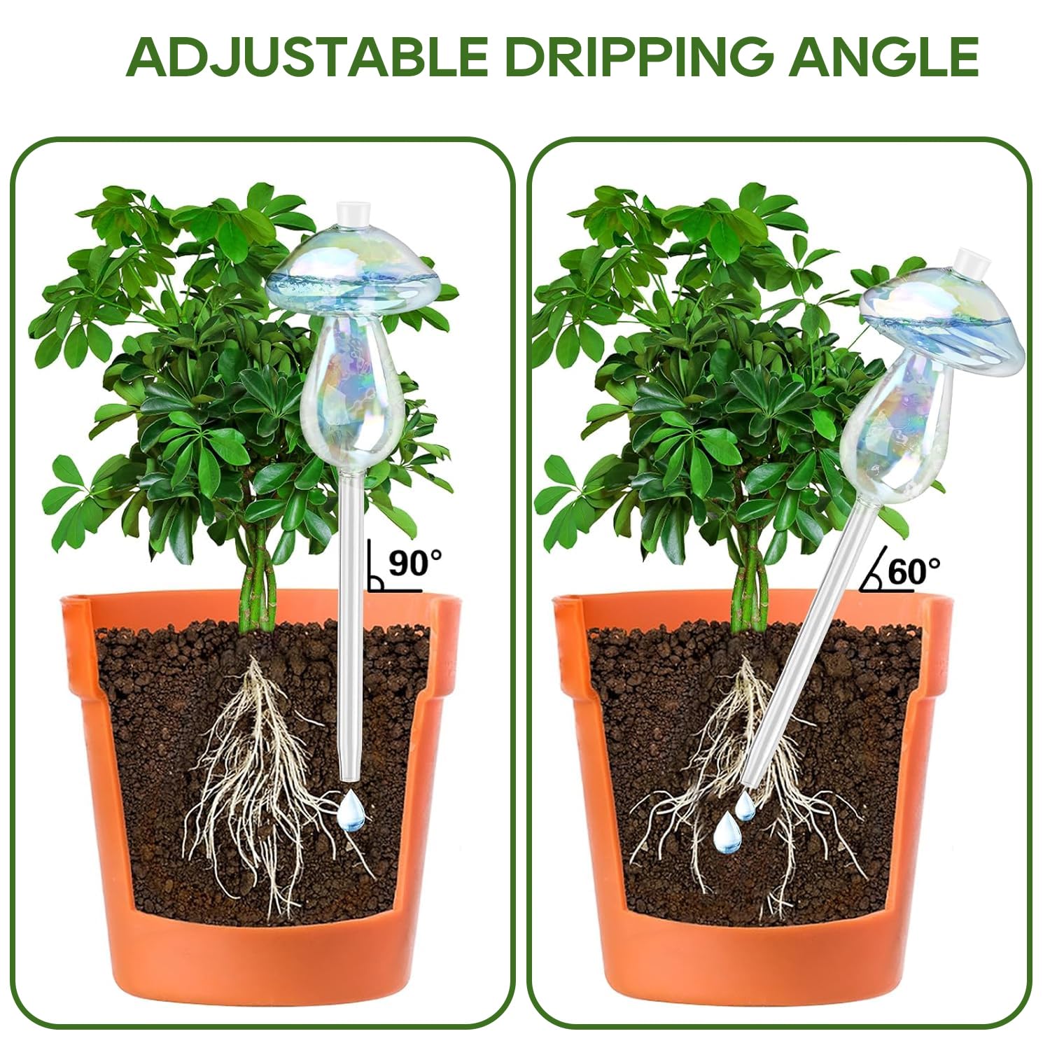 4 Pezzi globi di irrigazione per piante, Globi d'irrigazione per Piante a Forma di Fungo, Automatico Irrigatore Funghi,sistema di irrigazione automatico per piante e fiori per Piante in Vaso