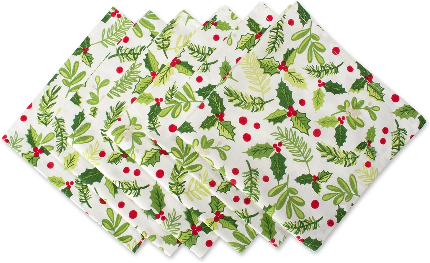 Home Bargains Plus Pine Berry Provence Christmas Fabric Napkins, French Country