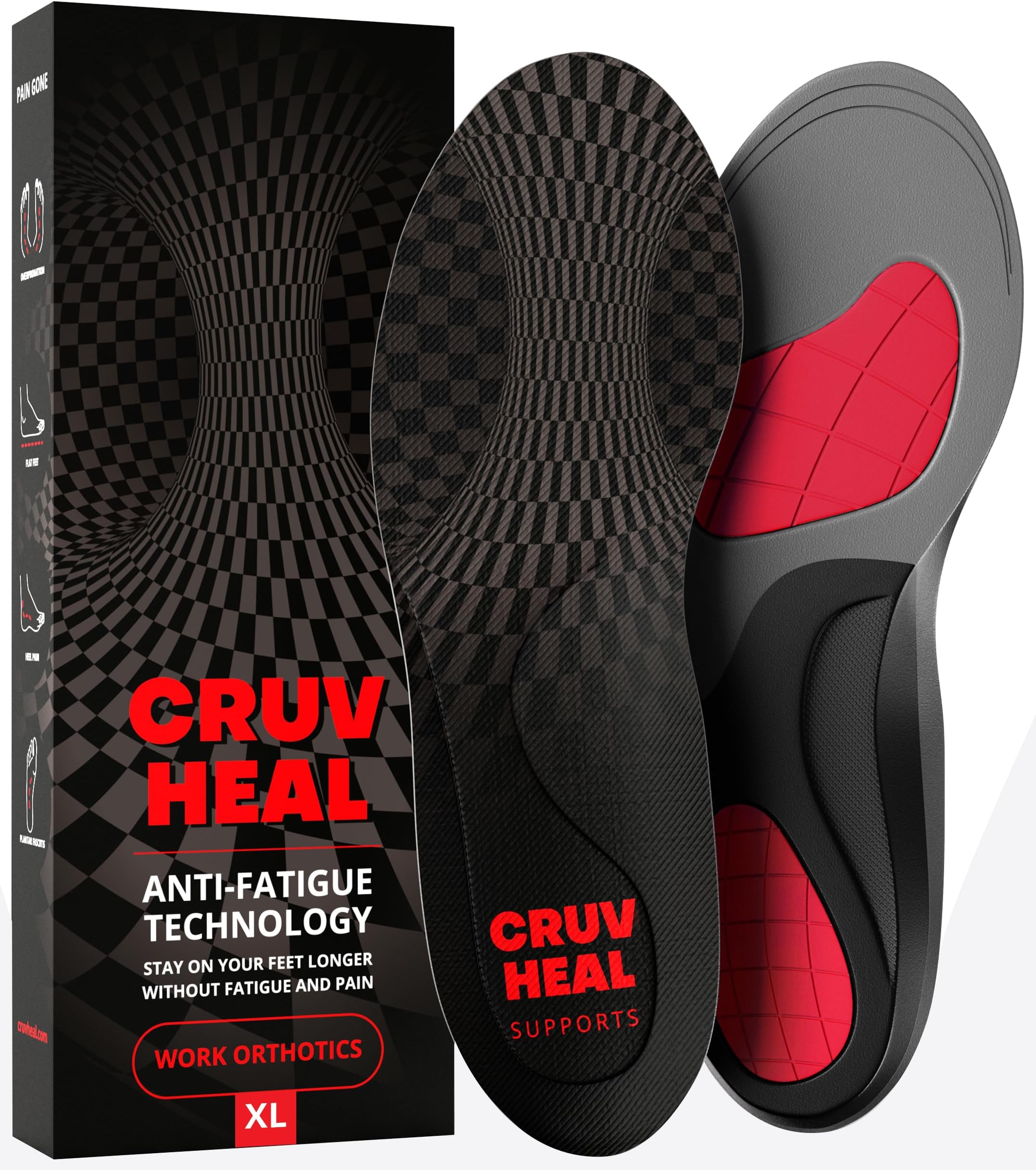 (New) Work Orthotic Insoles Anti Fatigue Medium Arch
