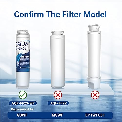 Miniatura 2 de AQUA CREST GSWF Filtro de agua para refrigerador, repuesto para GE® GSWF Smart Water 238C2334P001, Kenmore® 46-9914, 469914, 9914, 3 filtros (el