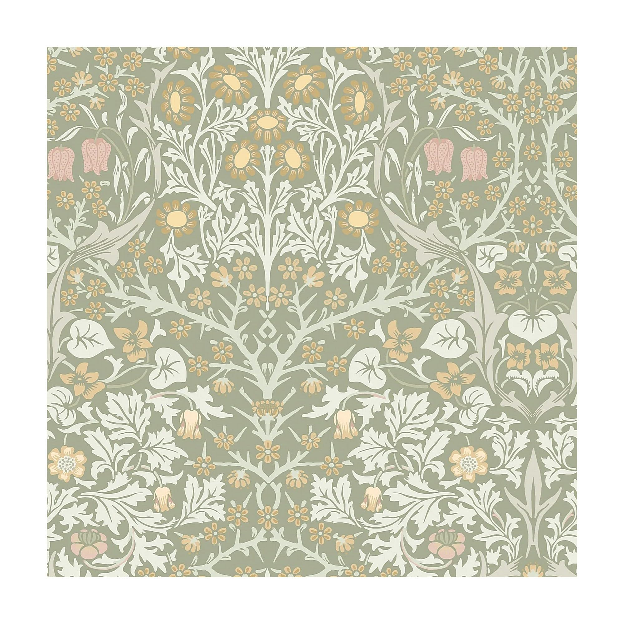 William Morris At Home William Morris Blackthorn Sage Wallpaper