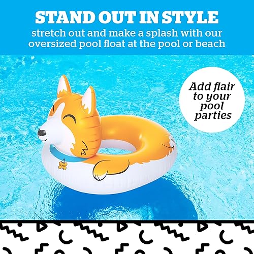 Miniatura 2 de BigMouth - Flotador gigante de animales para piscina, tubo flotante inflable, anillo de natación, juguete acuático para fiesta de verano al aire