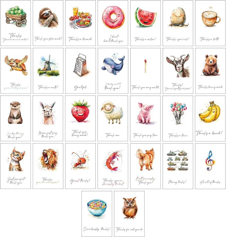 Roliga tackkort med kuvert