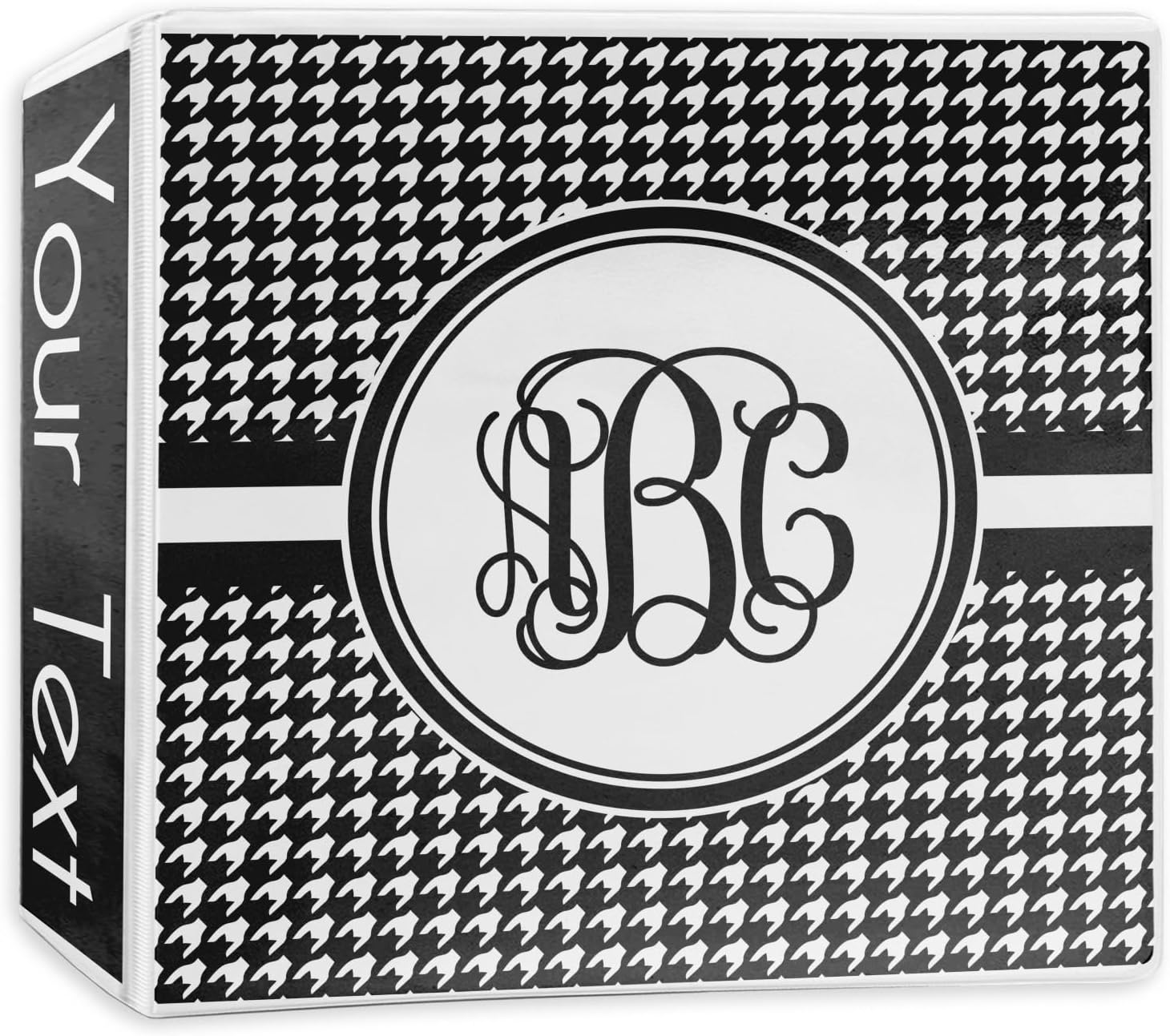 Personalized Houndstooth 3-Ring Binder - 2 inch