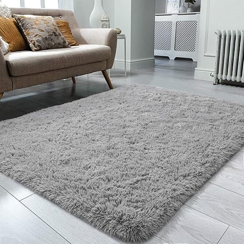 Miniatura 35 de Ompaa Alfombra Esponjosa, Alfombras de Área Súper Suaves y Peludas para Dormitorio y Sala de Estar - 6' x 9' Alfombra Grande de Felpa Peluda Shag