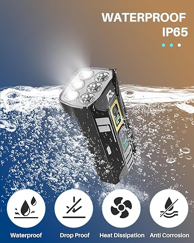 Miniatura 4 de Luces de bicicleta para montar por la noche, 2000 lúmenes luces de bicicleta con 6 LED, aluminio giratorio de 360  luz de bicicleta para bicicleta,