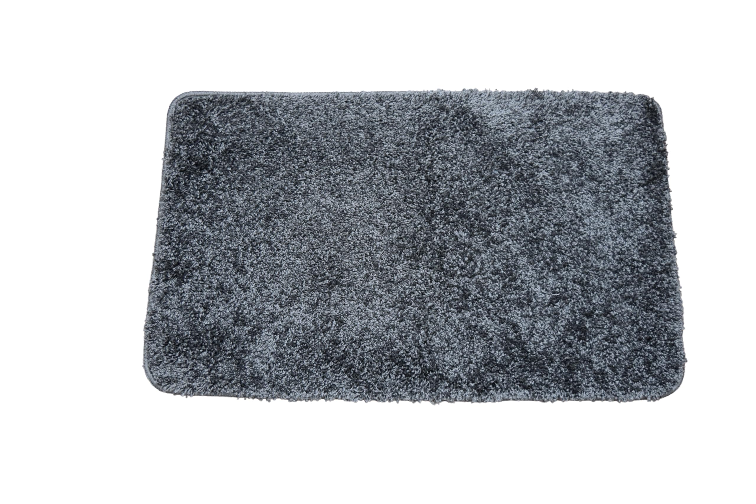 SrS Rugs® Non Slip Bath Mat - Super Soft Machine Washable Rug - Multiple Colours & Sizes (Grey, 66cm x 120cm) — image 1