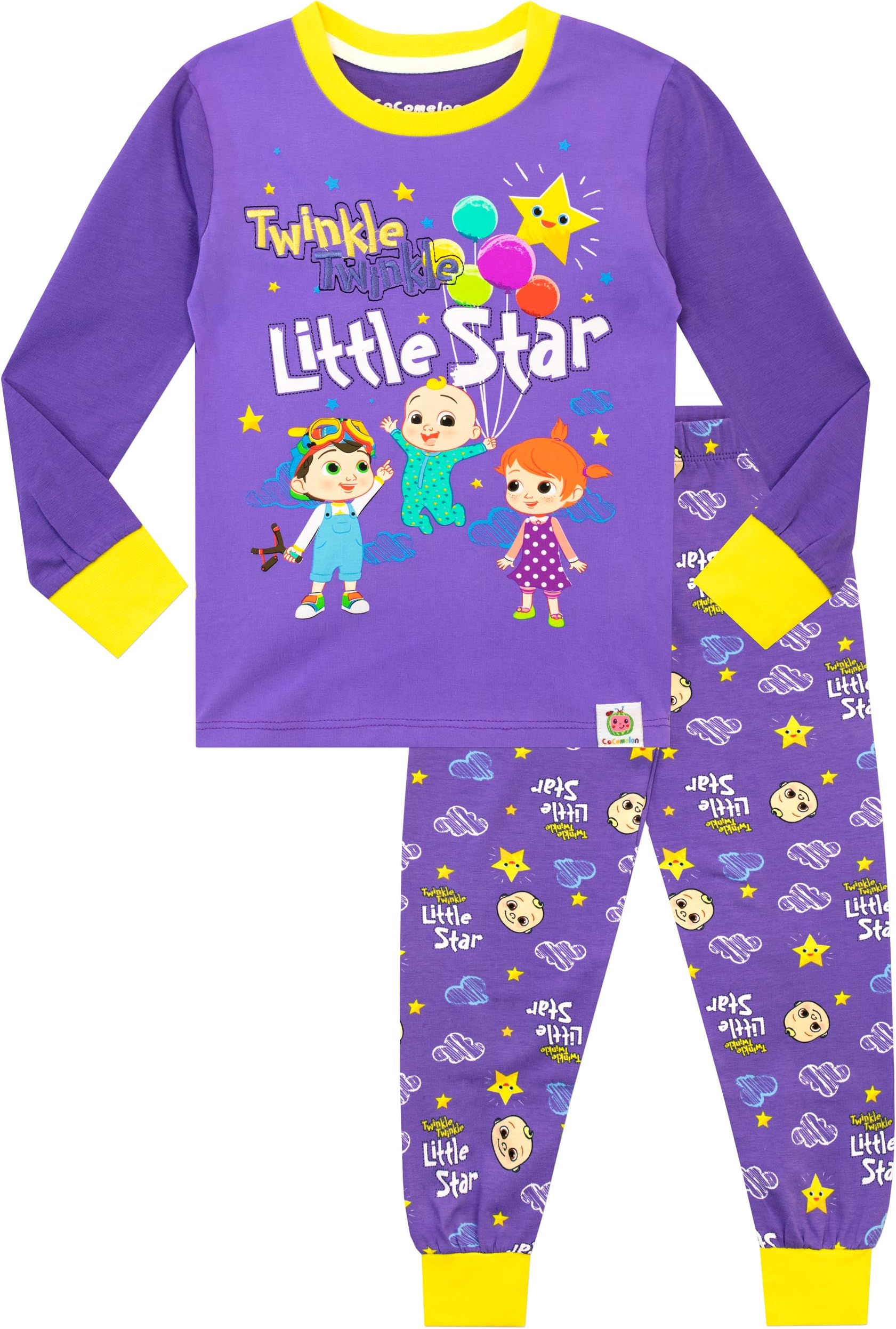 CoComelon Pajamas | JJ And YoYo Girls Pajamas | Girls’ Pajama Sets | Winter PJs | Sizes 12M To 5