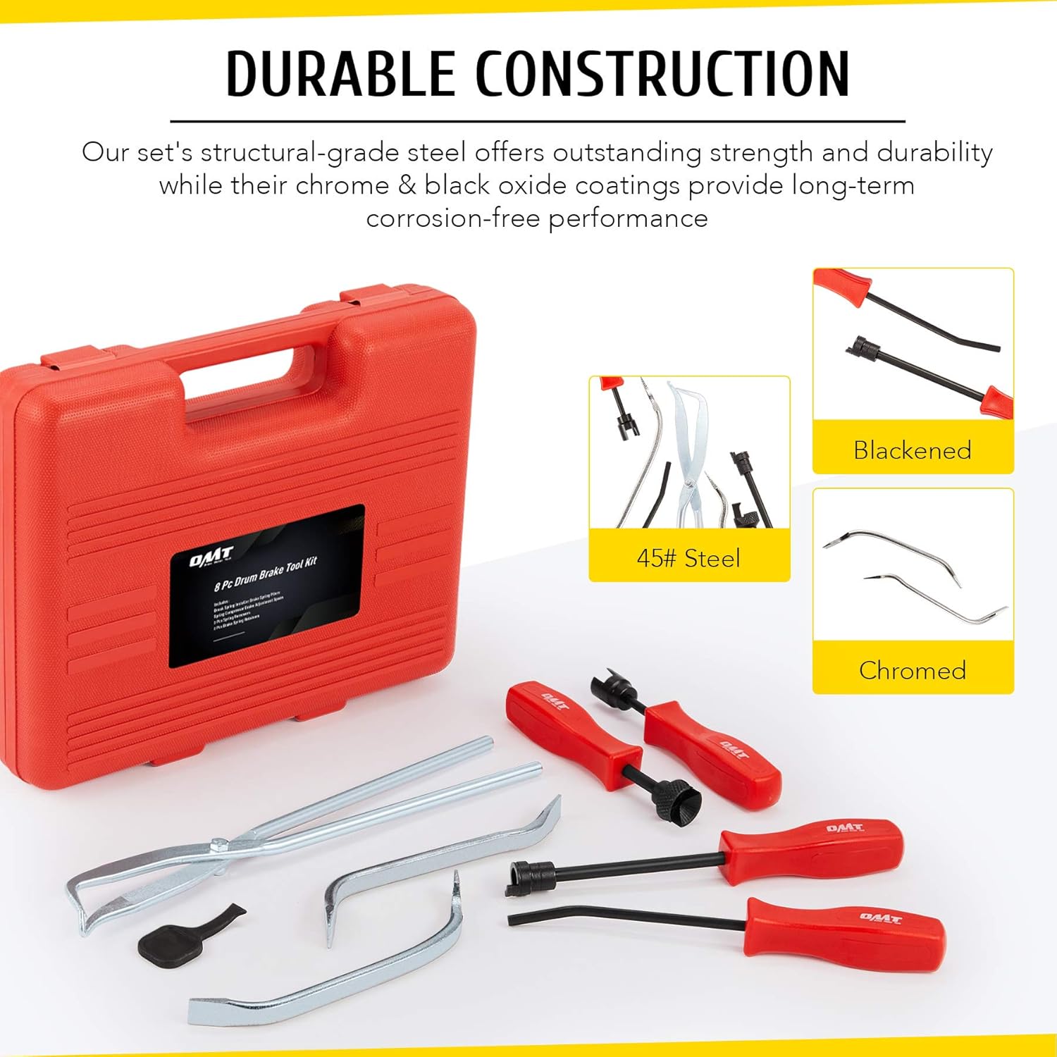 30pc Brake Tool Kit, 8pc Drum Brake Tool Kit and 22pc Brake Caliper Compression Tool, Drum Brake Tool for Drum Brake Repair and Adjustment, Brake Caliper Wind Back Tool for Brake Pad Replacement Reset : Automotive