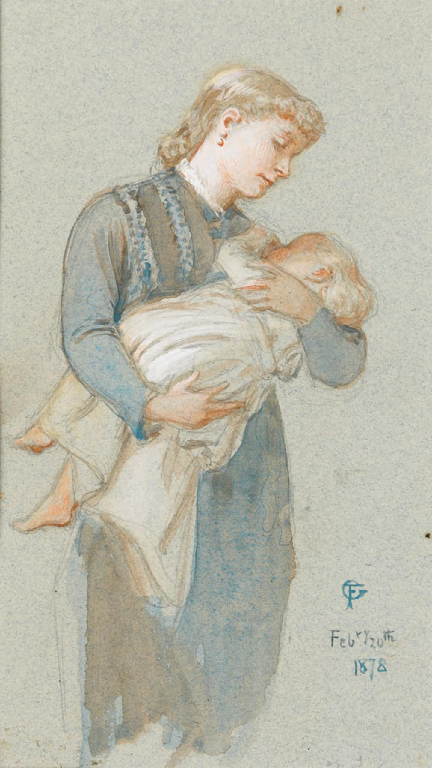 SERENDIPITP Abstract Painting Mural Print Picture Wall Decor Painting Frederica and Her Mother by Frederick Goodall Vintage Wall Artwork for Home Decor 60x90cm