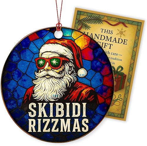 Miniatura 8 de Adornos de Navidad Graciosos de Música - Adorno de Guitarra - Regalos Temáticos de Guitarra - Amante de la Música - Rockeando - Adorno de Navidad