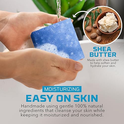 Miniatura 5 de Jabón de barra natural para hombres – Juego de regalo de barras de jabón de baño veganas – Jabón de proceso frío hecho a mano con aceite esencial,