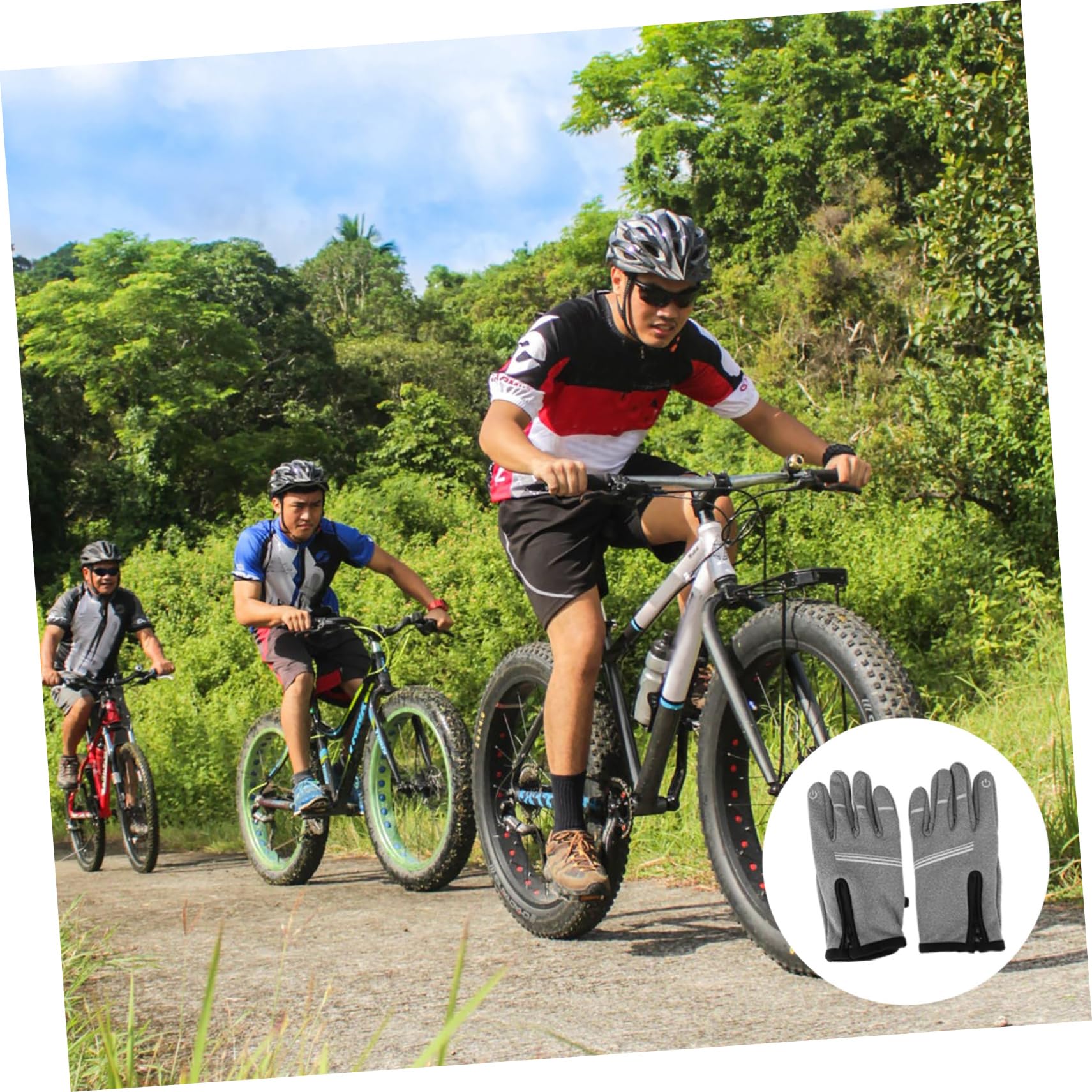 Gogogmee 1Pair Outdoor Riding Gloves Skid Full Finger Protective Gloves for Men and Women Warm and Breathable with Knuckle Protection for Cycling Biking and Climbing