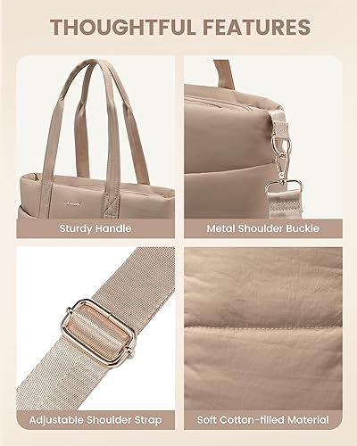 Miniatura 8 de LOVEVOOK Bolsa de pañales, bolsa de pañales grande de 15.6 pulgadas, bolsa de pañales de viaje impermeable con cambiador