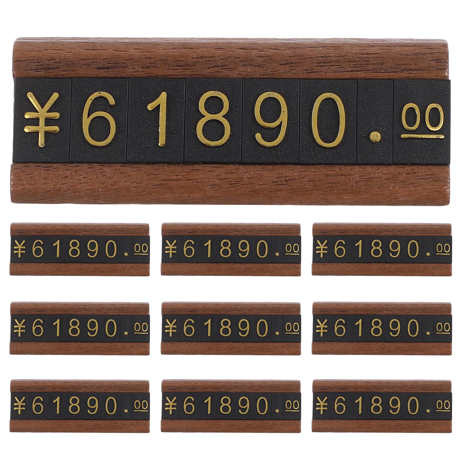 Etiquetas de precios para joyería modulares, combinación flexible de madera 2