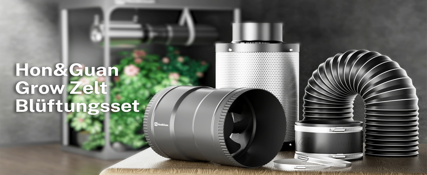 Kit Ventilazione Growbox 100 Mm | Filtro Carbone Attivo + Ventola 221 M³/h | Per Serra E Coltivazione - Foto 3