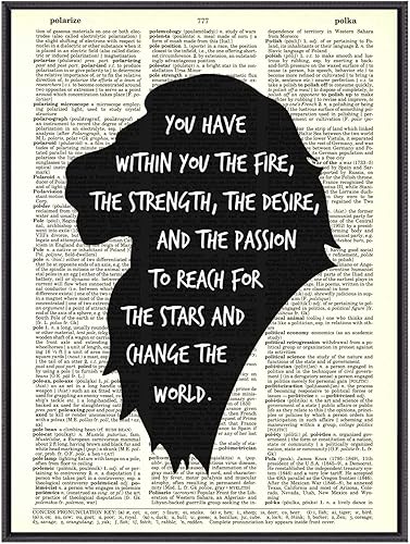 Lion Inspirational Quote DICTIONARY ART PRINT - Original Upcycled Vintage Wall Decor Dictionary Page Book Art - Handmade Art Prints - Unframed