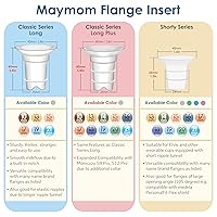 Vista 2 de Insertos de brida Maymom de 0.51 pulgadas (largo) compatibles con bridas Freemie de 0.984 in; compatible con brida Medela PersonalFit de 0.945 in