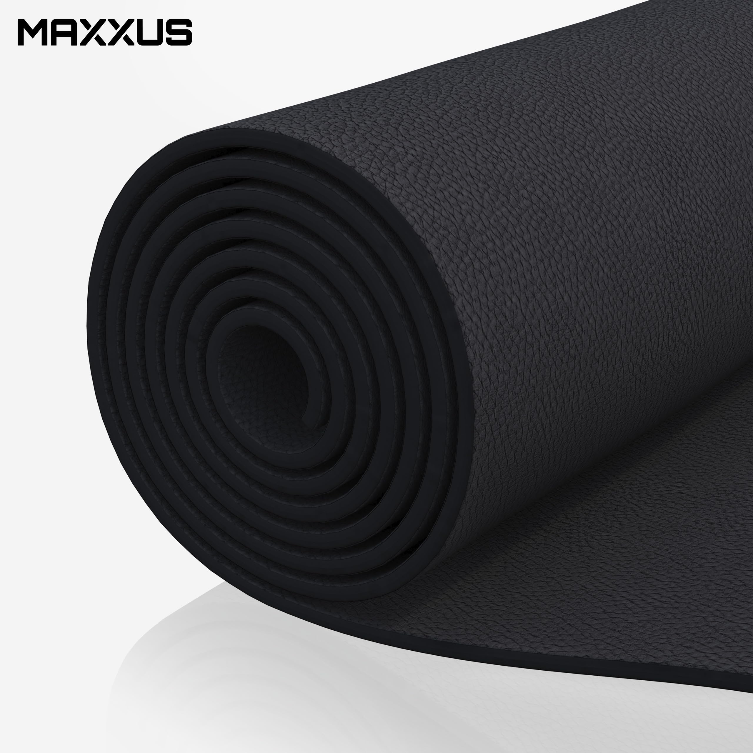 MAXXUS® Bodenschutzmatte 210/240 x 100 cm, rutschfest, für Fitnessgeräte | Schwere Unterlegmatte mit strukturierter Oberfläche, schützt vor Schmutz, Schweiß und Vibrationen, für Laufband, Crosstrainer